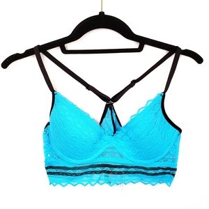 Pink Victoria's Secret Racerback Lace Bra Sz Small